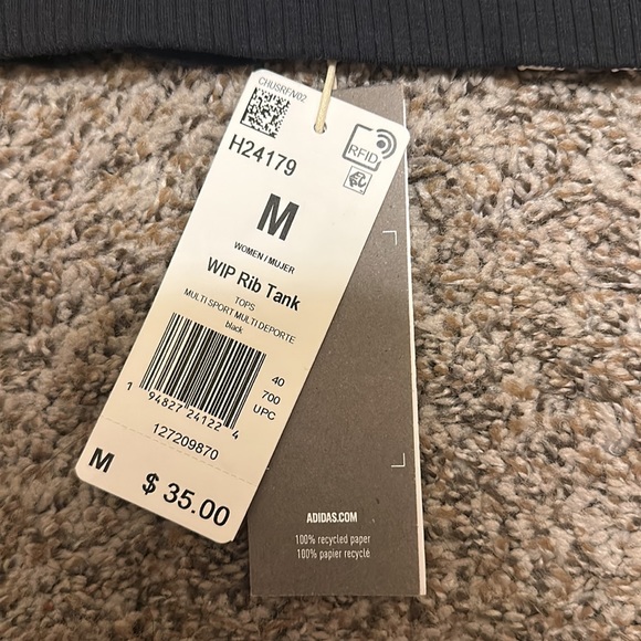 NWT Adidas WIP Rib Tank Top - Picture 4 of 5
